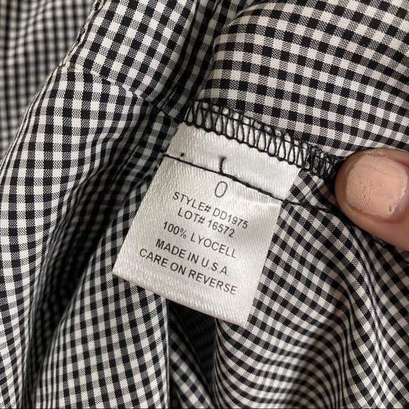 Intermix Myra Gingham Long Sleeve Bow Waist Tie Top - Picture 14 of 15